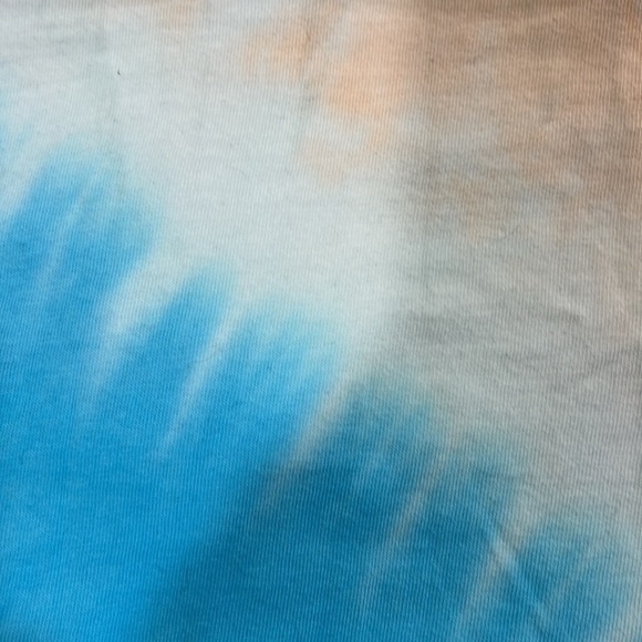 Abound Women's Blue and Orange Raw Edge Hemline Crewneck Tee Shirt XL - Picture 5 of 6